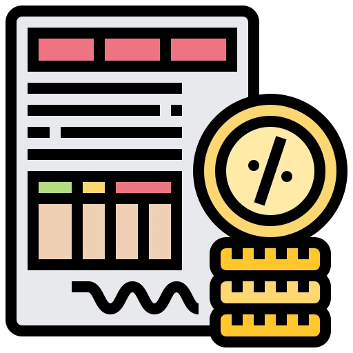 icono monedas y papel